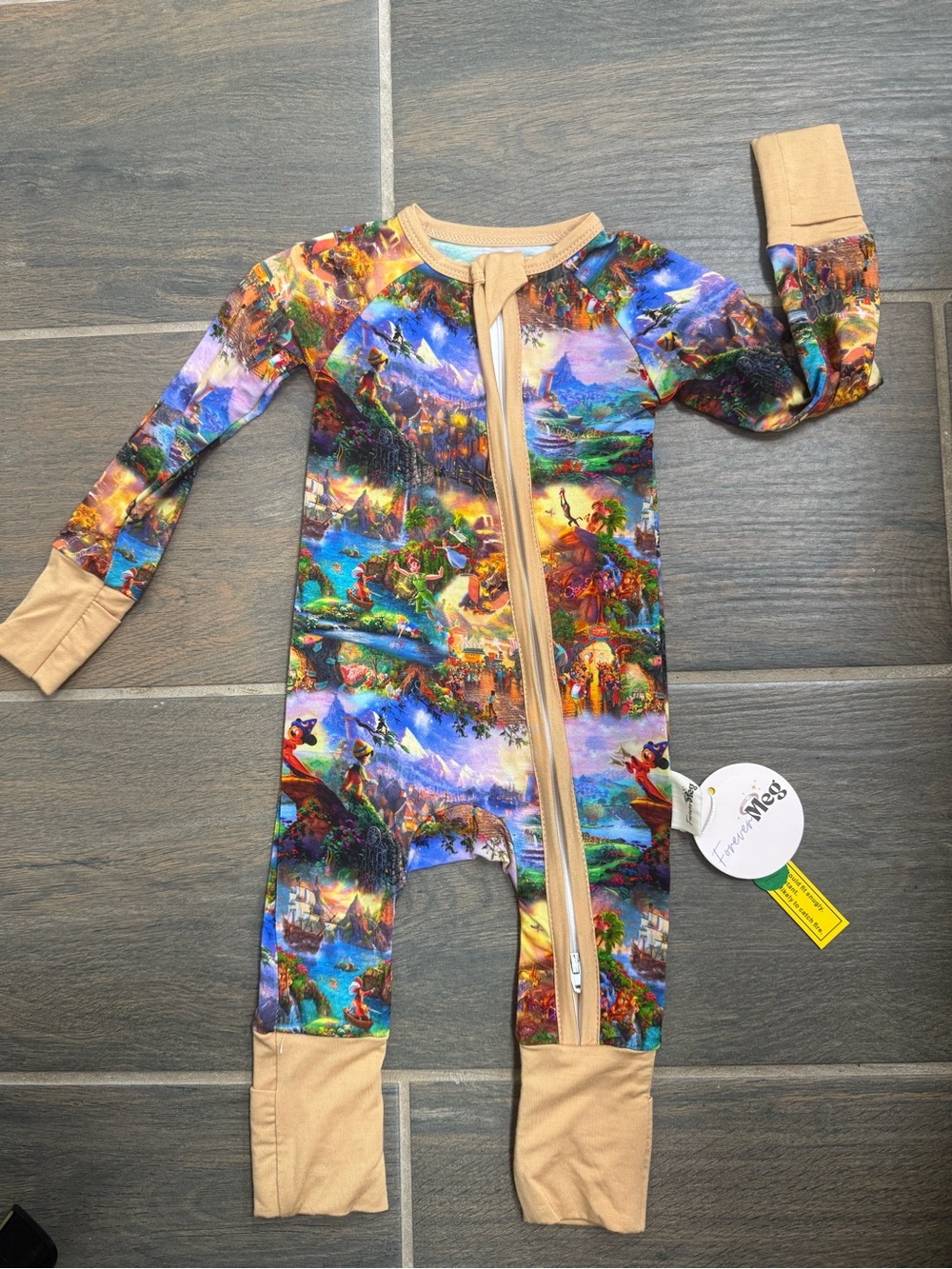 Forever Meg Scenic Disney Mashup Bamboo Zippy 0-3m